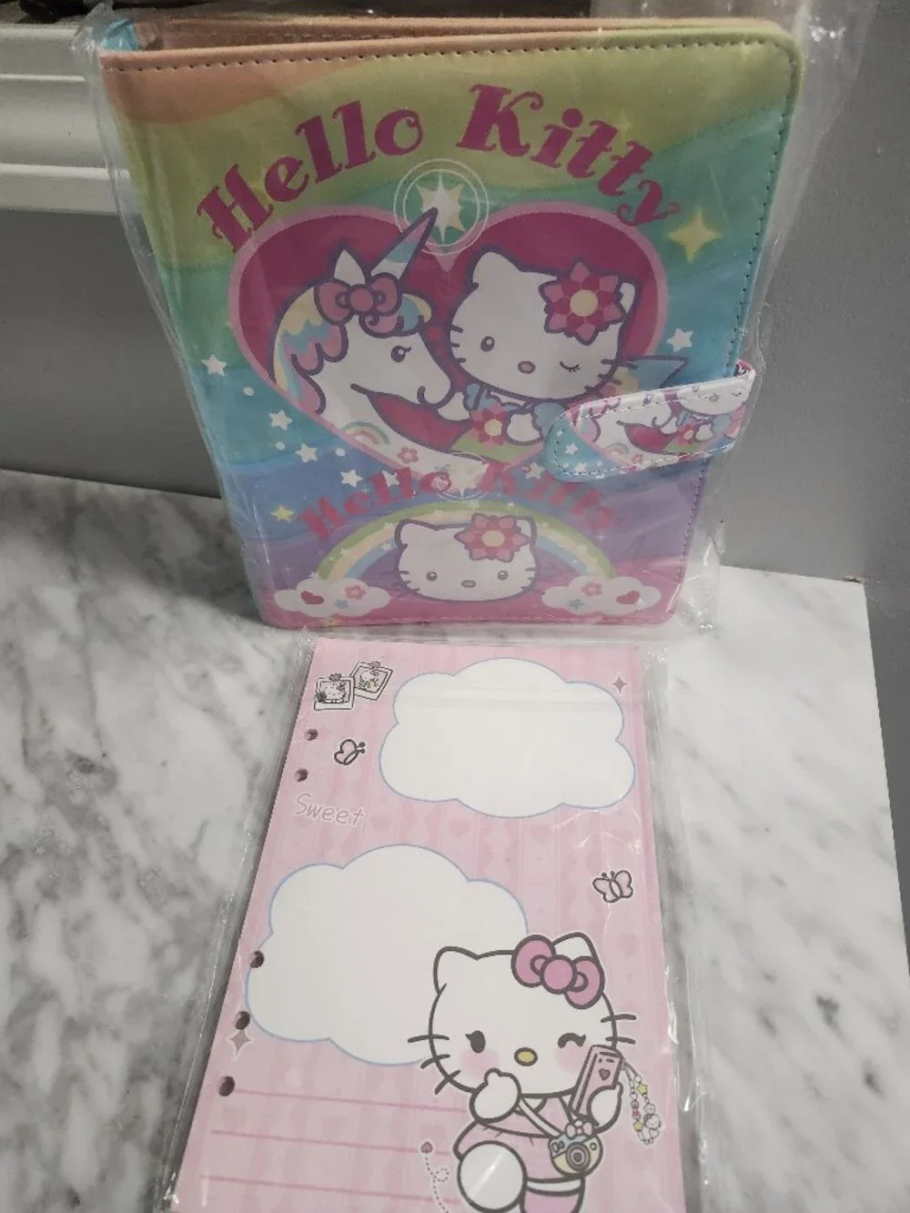 Hello Kitty Pink Multi-Character Binder & paper A5 6-hole Refillable Notebook